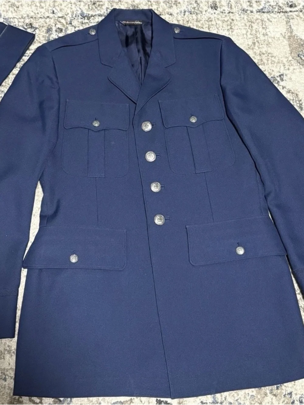 Patriot Vintage 1981 USAF Service Dress Coat - Navy Blue